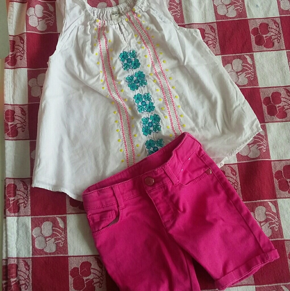 Osh kosh top & gymboree shorts